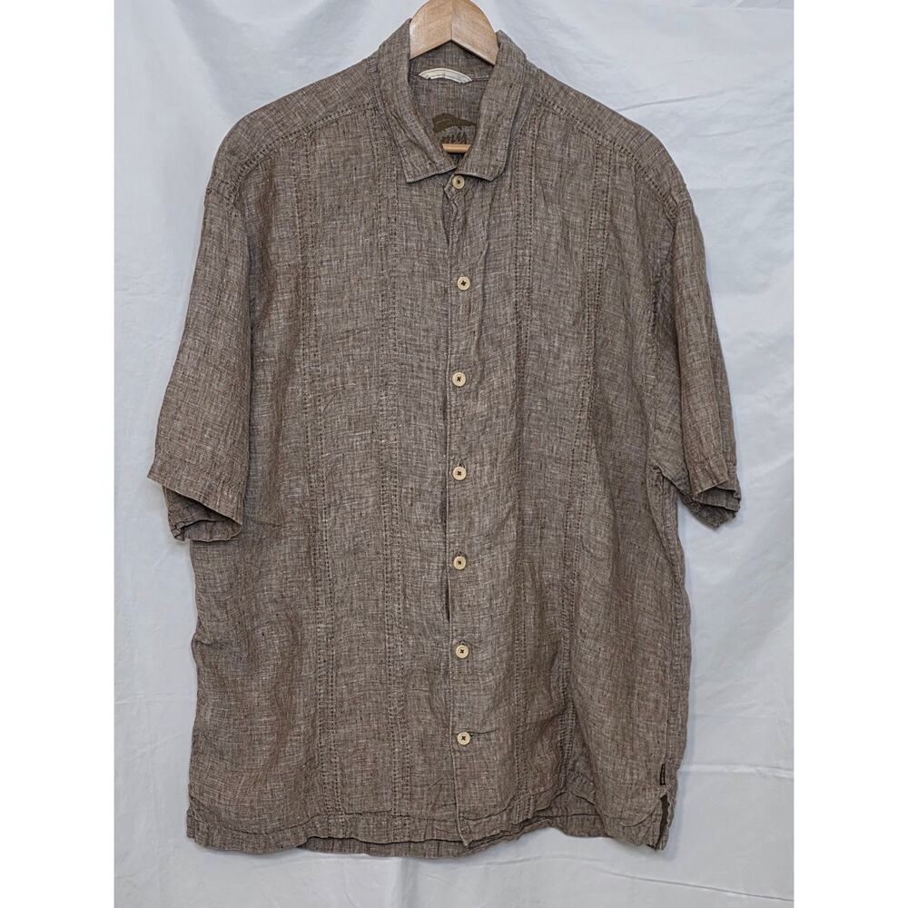 Tommy Bahama Brown Linen Shirt Size XL